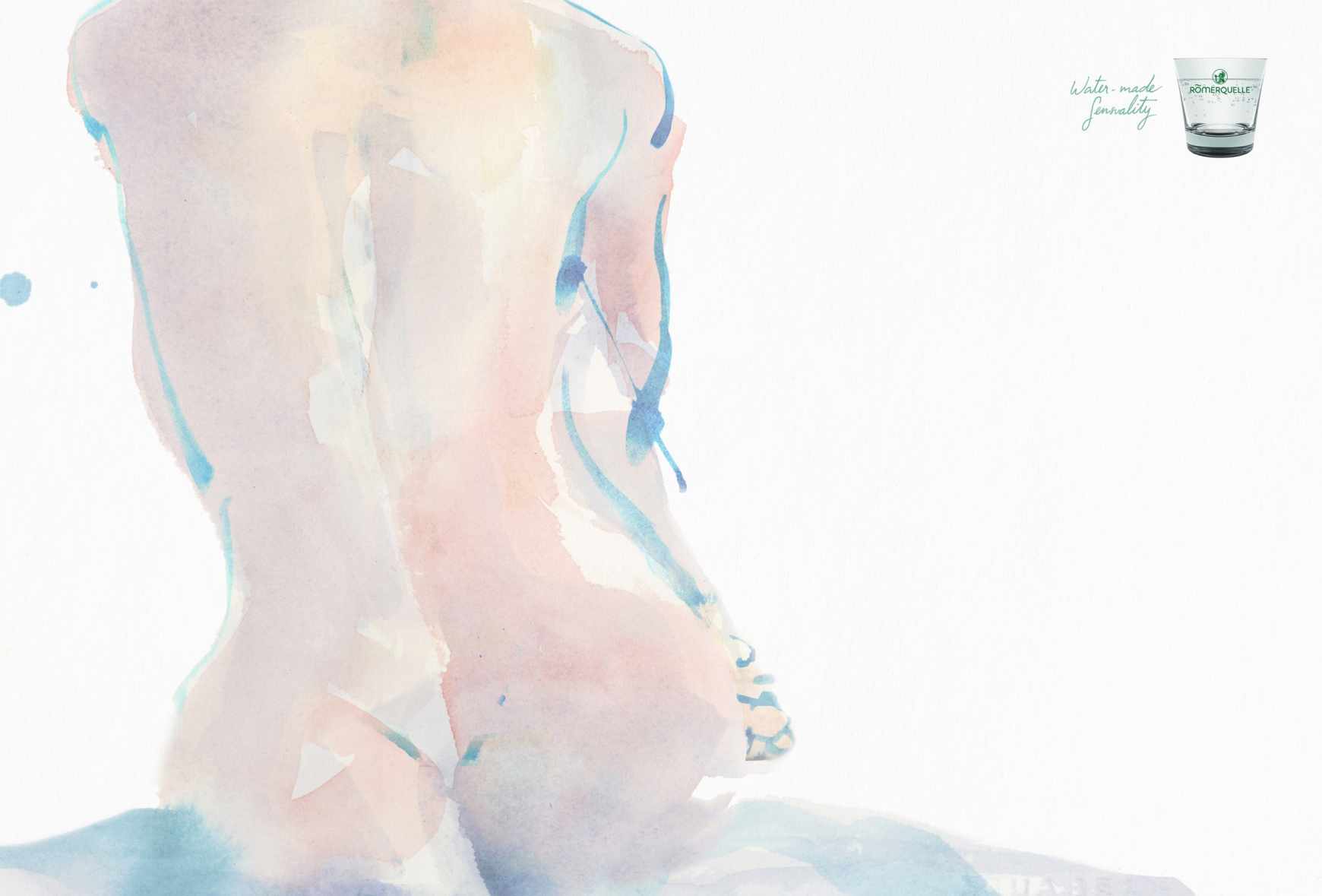 R?merquelle 瓶裝礦泉水人體藝術(shù)水彩系列平面廣告創(chuàng)意設(shè)計2 R?merquelle 瓶裝礦泉水人體藝術(shù)水彩系列平面廣告創(chuàng)意設(shè)計2