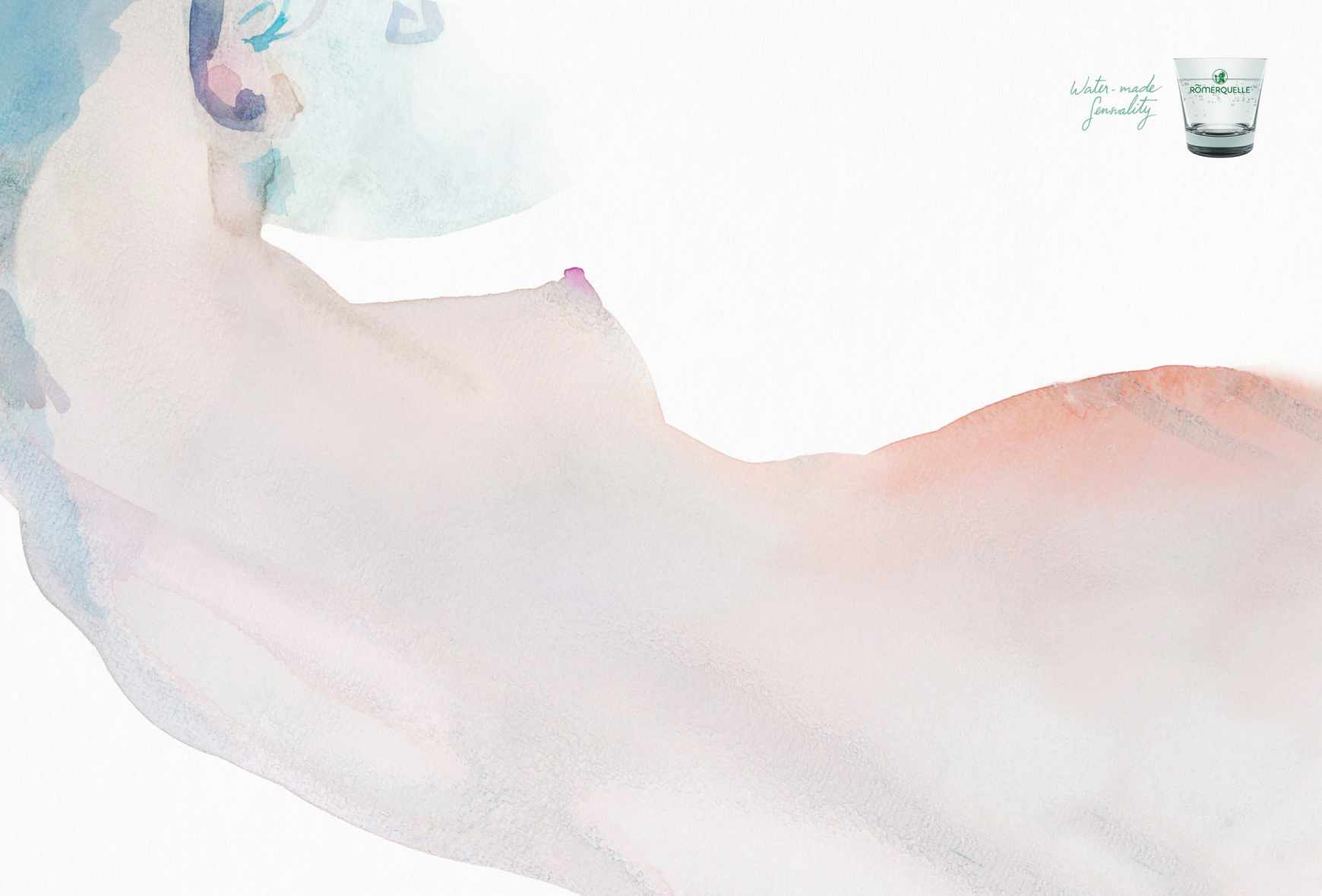 R?merquelle 瓶裝礦泉水人體藝術(shù)水彩系列平面廣告創(chuàng)意設(shè)計3 R?merquelle 瓶裝礦泉水人體藝術(shù)水彩系列平面廣告創(chuàng)意設(shè)計3