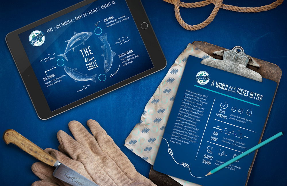 Blue Circle 海鮮水產(chǎn)品魚包裝設計-上海食品包裝設計公司設計分享4