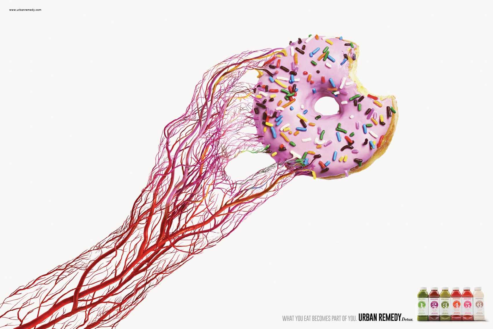 Urban Remedy 健康食品配送公司平面廣告創(chuàng)意設計之拒絕垃圾食品3-甜甜圈 Urban Remedy 健康食品配送公司平面廣告創(chuàng)意設計之拒絕垃圾食品3-甜甜圈