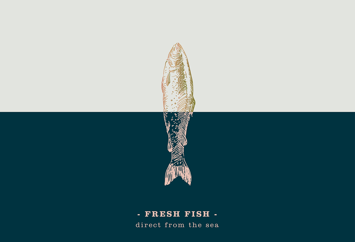 La Dorada 海洋海鮮餐廳品牌VI形象設(shè)計(jì)2-品牌主視覺(jué)插圖設(shè)計(jì)