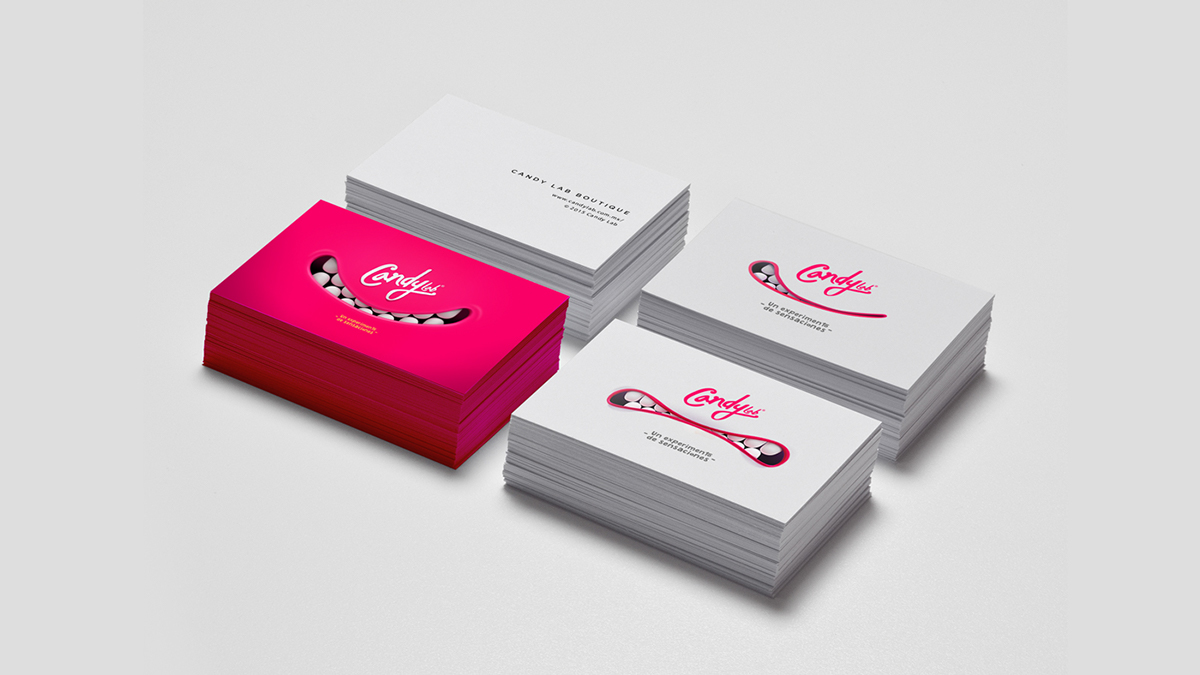 CANDY 糖果口味實驗室牙齒logo設(shè)計-名片設(shè)計