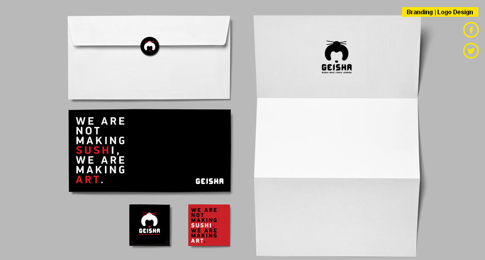 Geisha 藝伎壽司店餐飲logo設計品牌VI設計4