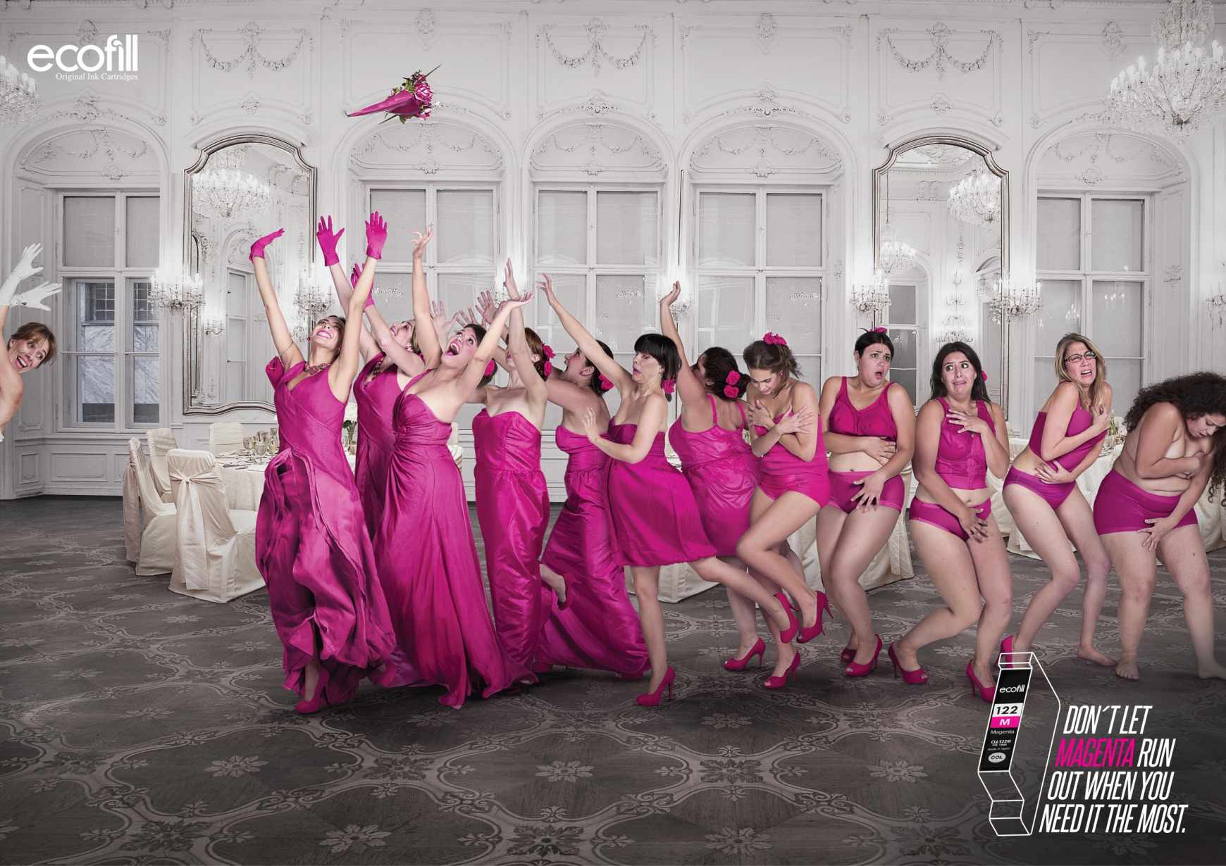 上海廣告設(shè)計(jì)公司分享：Ecofill打印機(jī)墨盒顏色篇平面廣告創(chuàng)意設(shè)計(jì)-紫色