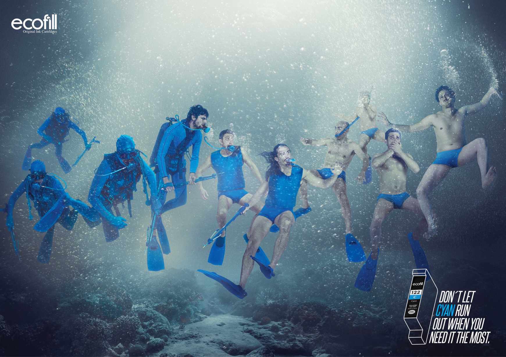 上海廣告設(shè)計公司分享:Ecofill打印機(jī)墨盒顏色篇平面廣告創(chuàng)意設(shè)計-藍(lán)色 上海廣告設(shè)計公司分享:Ecofill打印機(jī)墨盒顏色篇平面廣告創(chuàng)意設(shè)計-藍(lán)色