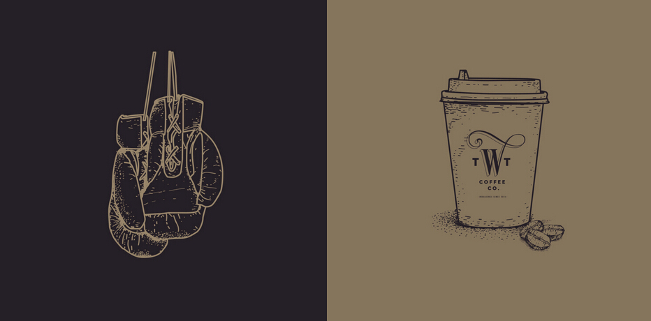巴西Willow Tree 咖啡公司咖啡店連鎖店品牌VI形象設(shè)計(jì)8-輔助插圖設(shè)計(jì)