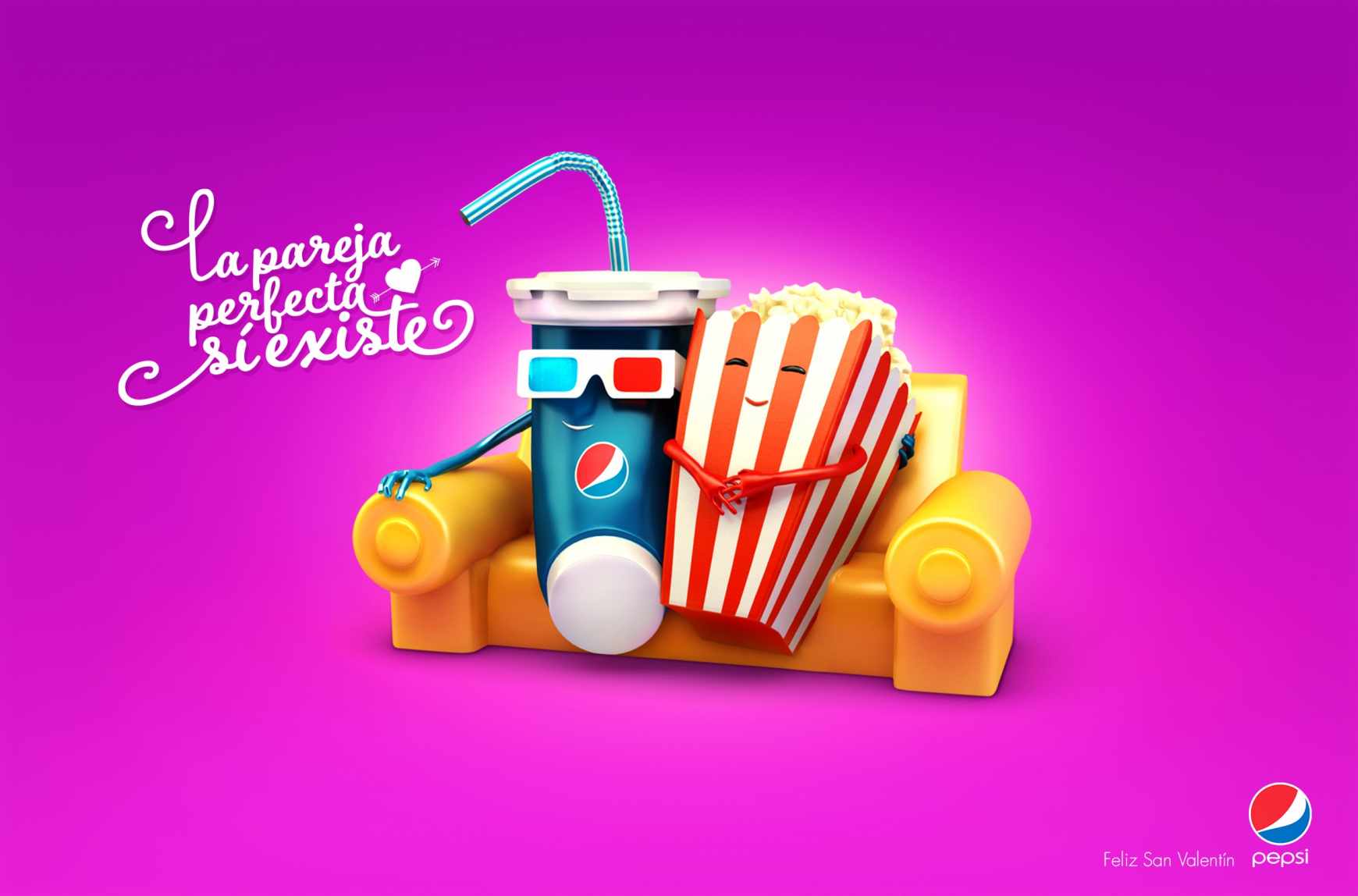 Peps百事可樂薯條夫妻篇平面創(chuàng)意廣告--上海廣告設(shè)計公司廣告欣賞1