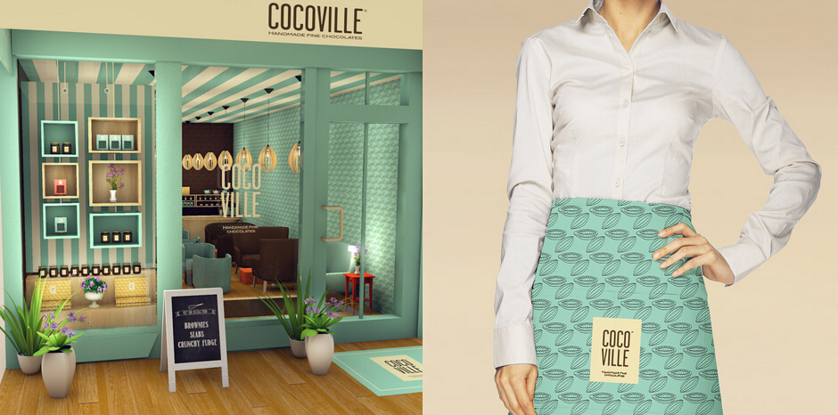 cocoville 冰淇淋巧克力 咖啡餐飲店品牌VI設計SI設計6 cocoville 冰淇淋巧克力 咖啡餐飲店品牌VI設計SI設計6