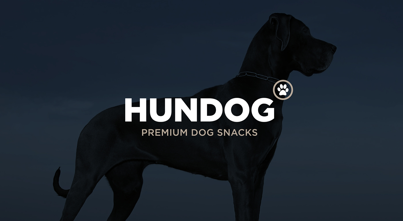 HUNDOG 狗糧寵物食品標(biāo)志設(shè)計1