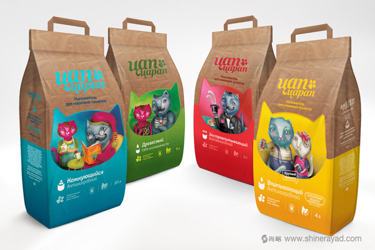 俄羅斯2Цап-Царап卡通夫妻貓貓糧寵物食品包裝設(shè)計上海包裝設(shè)計公司國外包裝設(shè)計欣賞1
