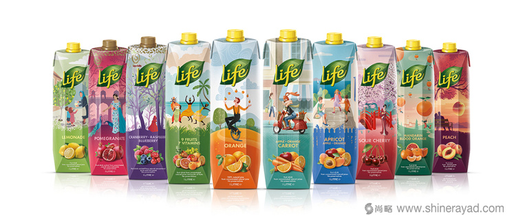 LIFE生命果汁漫畫故事版包裝設(shè)計(jì)全家福圖片 LIFE生命果汁漫畫故事版包裝設(shè)計(jì)全家福圖片