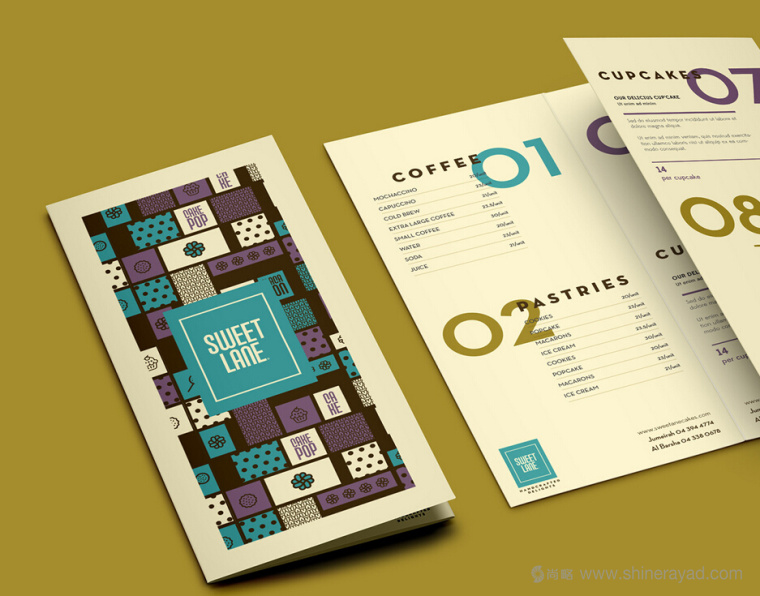 Studio烘培面包糕點店品牌VI視覺形象設(shè)計-菜單設(shè)計