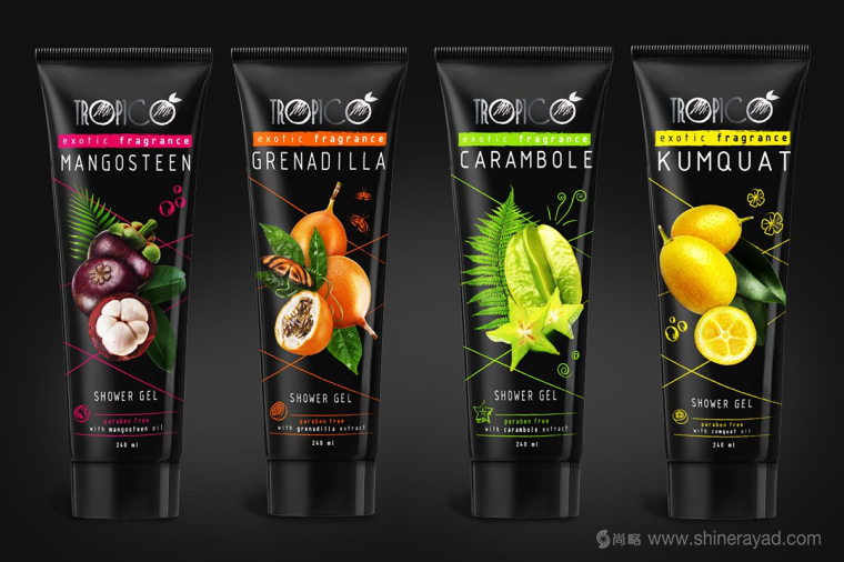 Tropico水果力量沐浴露包裝設(shè)計-上海包裝設(shè)計公司國外包裝設(shè)計欣賞1