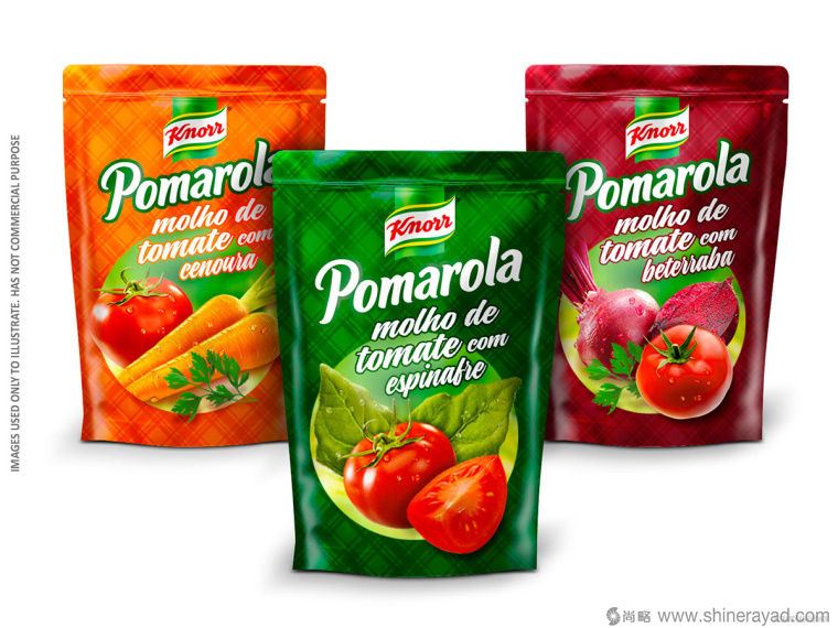 上海包裝設計公司調味品包裝設計：KNORR 番茄醬胡蘿卜醬包裝設計欣賞1