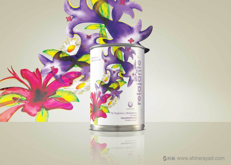 水彩花卉插畫風格花草茶葉鋁罐花茶包裝設計-上海包裝設計公司國外包裝欣賞5