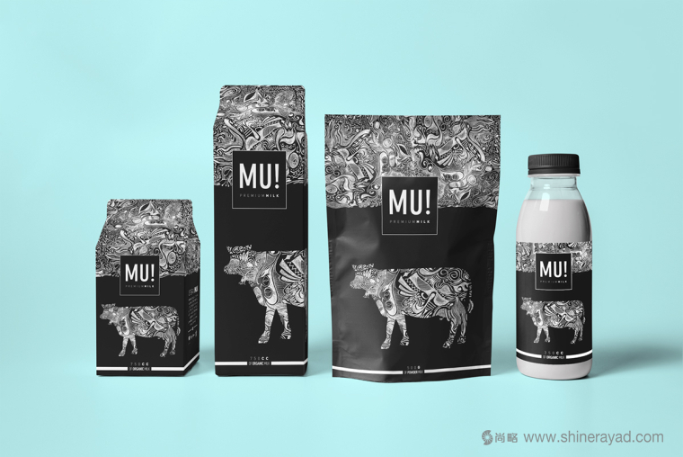 MU有機(jī)牛奶包裝設(shè)計(jì)與奶牛插畫設(shè)計(jì)-上海奶制品包裝設(shè)計(jì)公司設(shè)計(jì)欣賞1