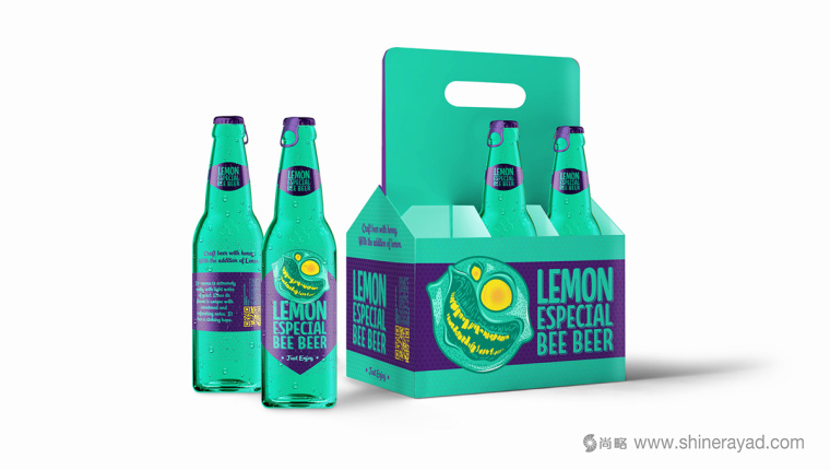 檸檬口味蜂蜜啤酒包裝設計與外包裝盒設計4