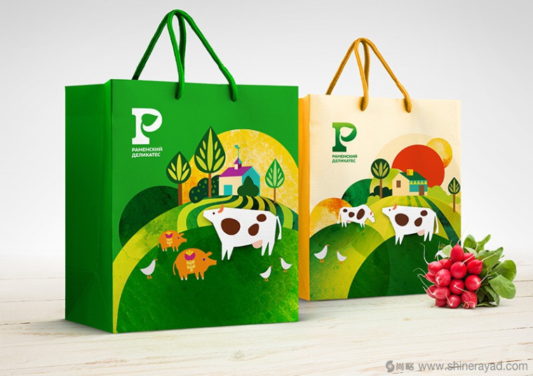 Раменский 俄羅斯火腿腸熟食手提袋外包裝設計5 Раменский 俄羅斯火腿腸熟食手提袋外包裝設計5