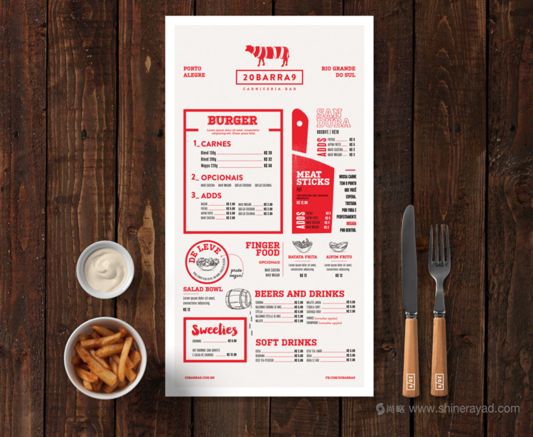 20BARRA9 牛肉牛排西餐廳標志設(shè)計品牌VI形象設(shè)計4