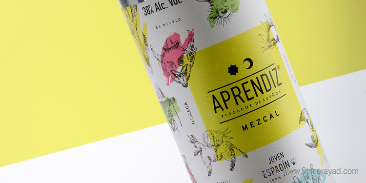 APRENDIZ Mezcal手繪插畫(huà)風(fēng)格 龍舌蘭酒包裝設(shè)計(jì)1