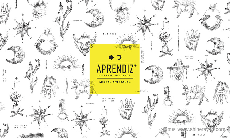 APRENDIZ Mezcal手繪插畫(huà)風(fēng)格 龍舌蘭酒包裝設(shè)計(jì)2