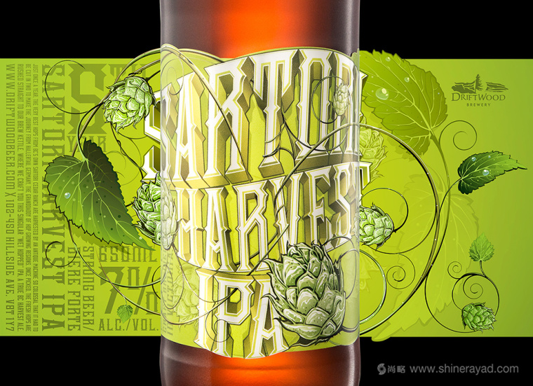 HARVEST 純生啤酒綠色清爽包裝設(shè)計(jì)1