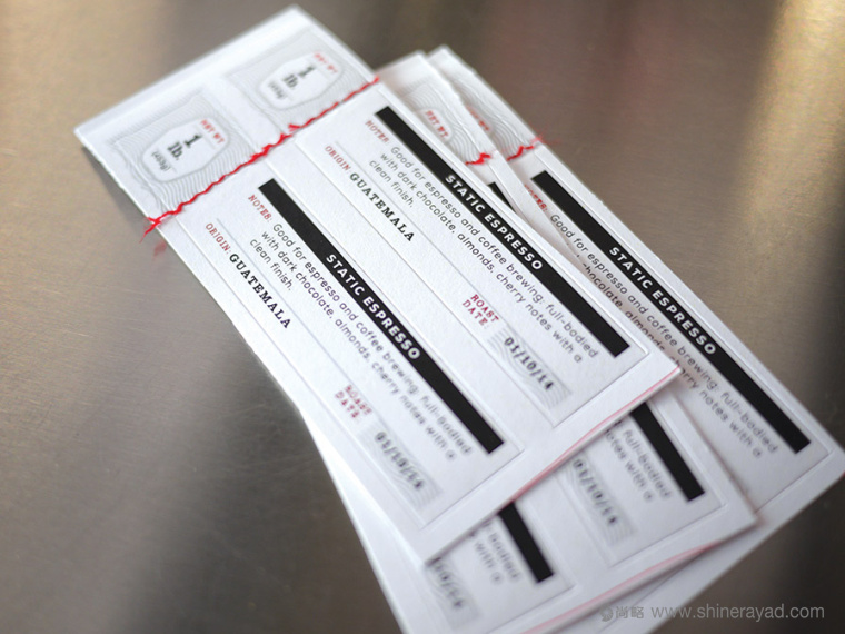 Static Coffee 袋裝咖啡豆咖啡紅黑包裝設計11-定制標簽