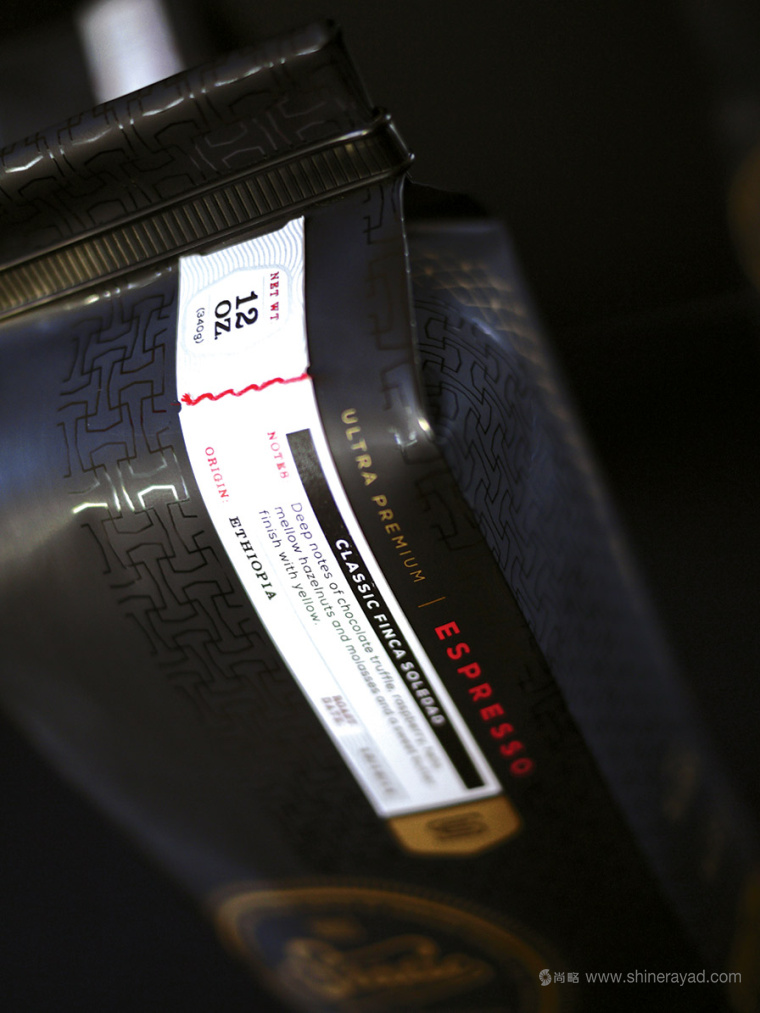 Static Coffee 袋裝咖啡豆咖啡紅黑包裝設計12-定制標簽