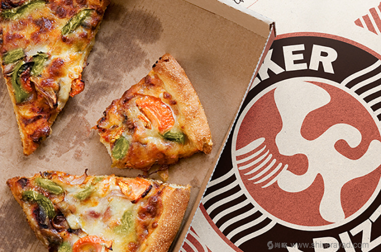 7 Walker pizza 披薩連鎖店品牌VI視覺形象設(shè)計-披薩包裝盒設(shè)計3