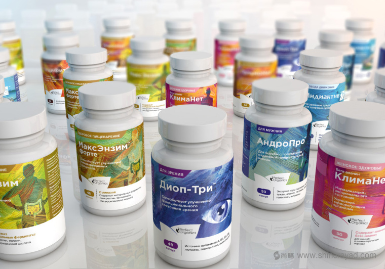 絕對有機(jī)膳食營養(yǎng)補(bǔ)充劑保健品包裝設(shè)計(jì)1-全家福