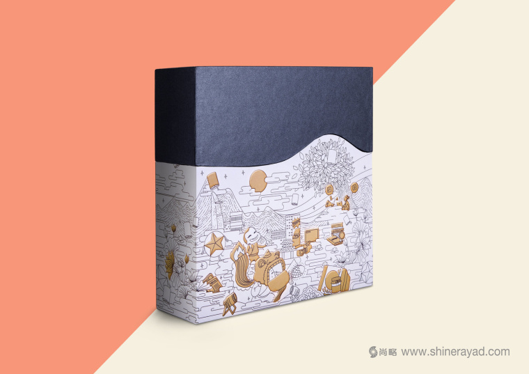 線條插畫設(shè)計(jì)風(fēng)格 MVV 月餅包裝設(shè)計(jì)-上海包裝設(shè)計(jì)公司6
