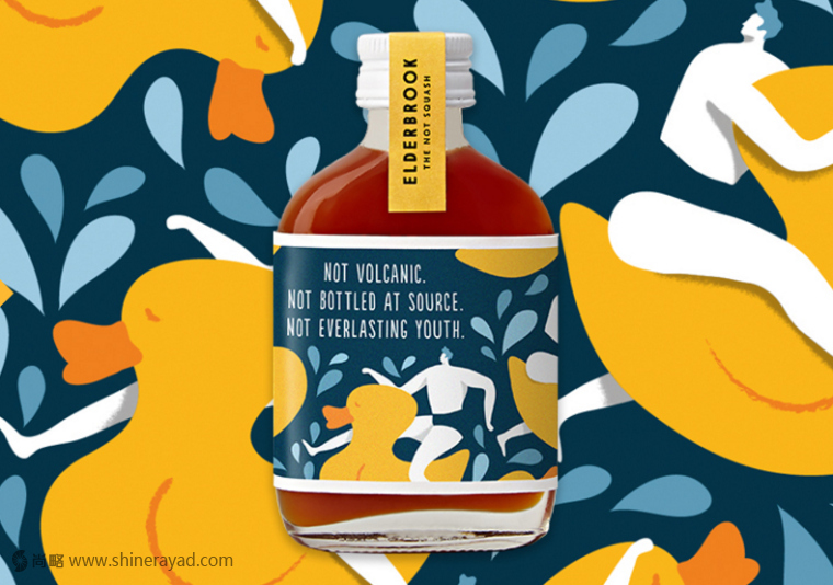 包裝欣賞：ELDERBROOK 果汁飲料包裝設(shè)計水果與人的結(jié)合插畫設(shè)計欣賞5