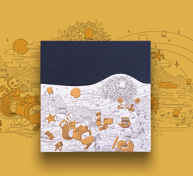 線條插畫設(shè)計(jì)風(fēng)格 MVV 月餅包裝設(shè)計(jì)-上海包裝設(shè)計(jì)公司1