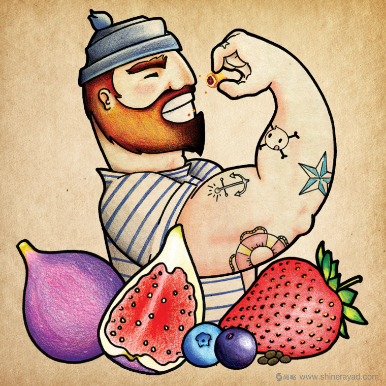 Figgin’ Fruit 無(wú)花果餅干包裝設(shè)計(jì)船長(zhǎng)人物水果插畫設(shè)計(jì)篇-上海食品包裝設(shè)計(jì)公司5