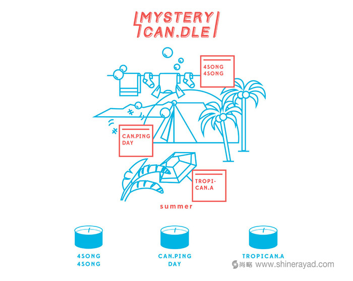 上海包裝設(shè)計(jì)公司分享Mystery Can 夏季系列蠟燭包裝設(shè)計(jì)靈感