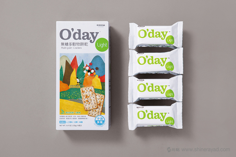 上海食品包裝設(shè)計(jì)公司包裝欣賞：中祥食品谷物輕量餅干包裝設(shè)計(jì)插畫設(shè)計(jì)