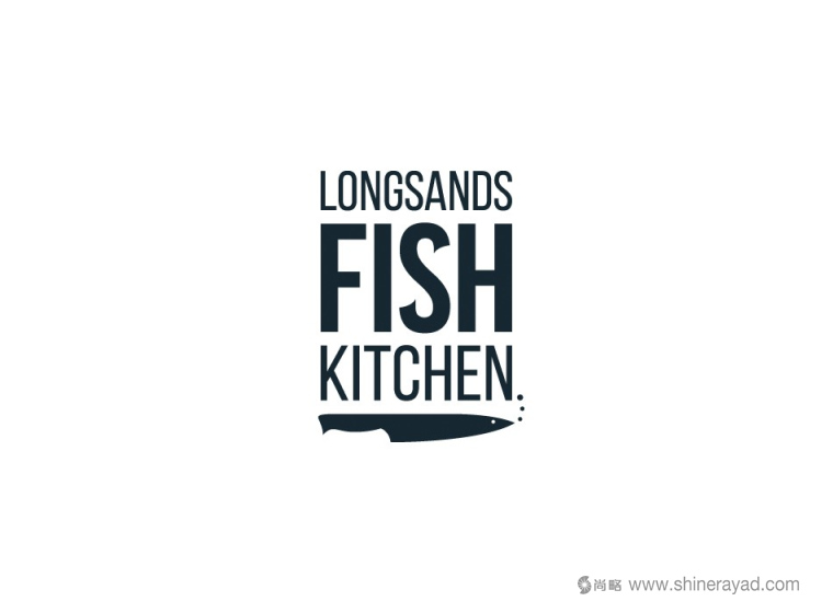 Longsands Fish Kitchen 海鮮魚(yú)類(lèi)餐廳餐飲logo設(shè)計(jì)-上海LOGO設(shè)計(jì)公司