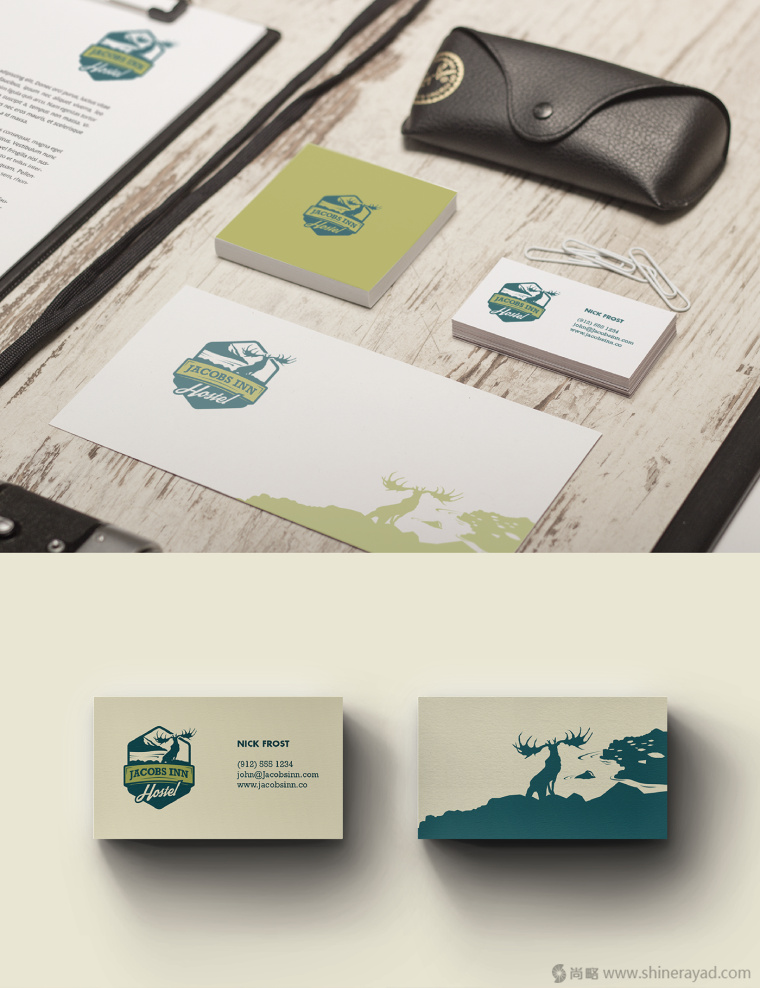 上海品牌設(shè)計公司設(shè)計欣賞：Jacobs Inn 旅館酒店裝飾性LOGO設(shè)計VI設(shè)計2