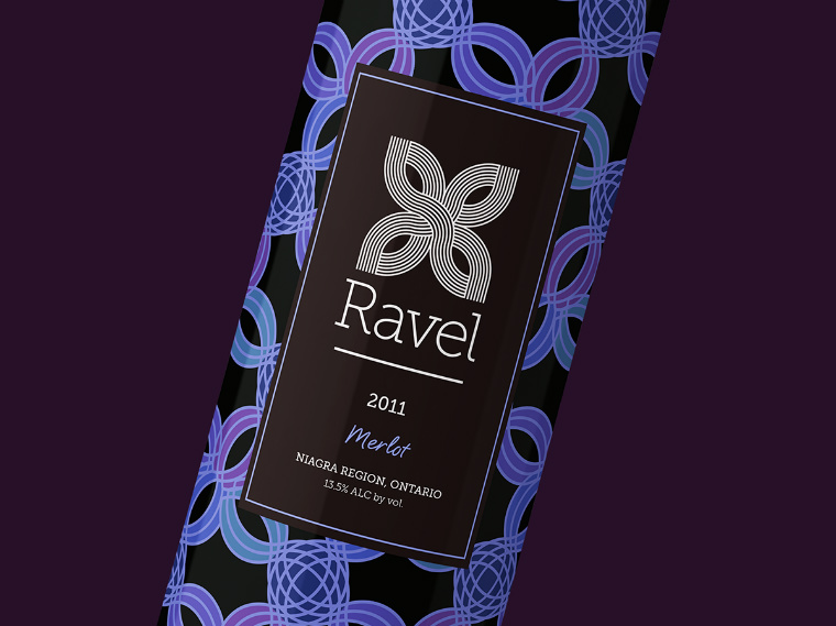 幾何線條圖形風格 RAVEL葡萄酒包裝酒標設(shè)計－上海包裝設(shè)計公司3