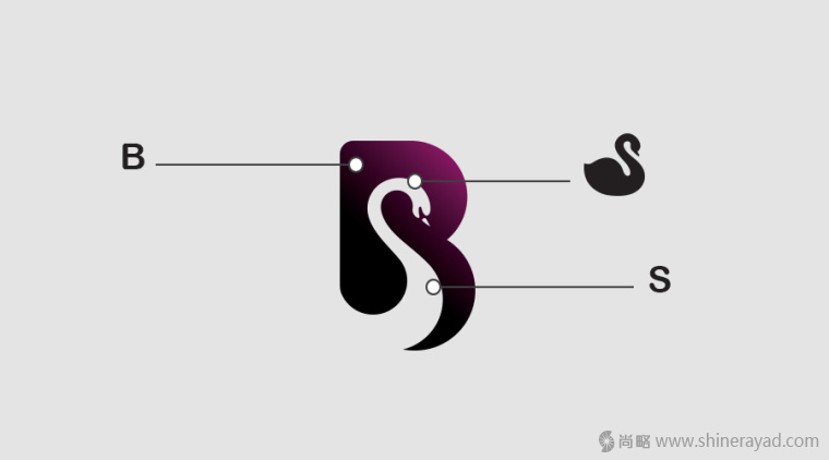 上海LOGO設(shè)計公司欣賞——黑天鵝美容中心美容店LOGO設(shè)計2