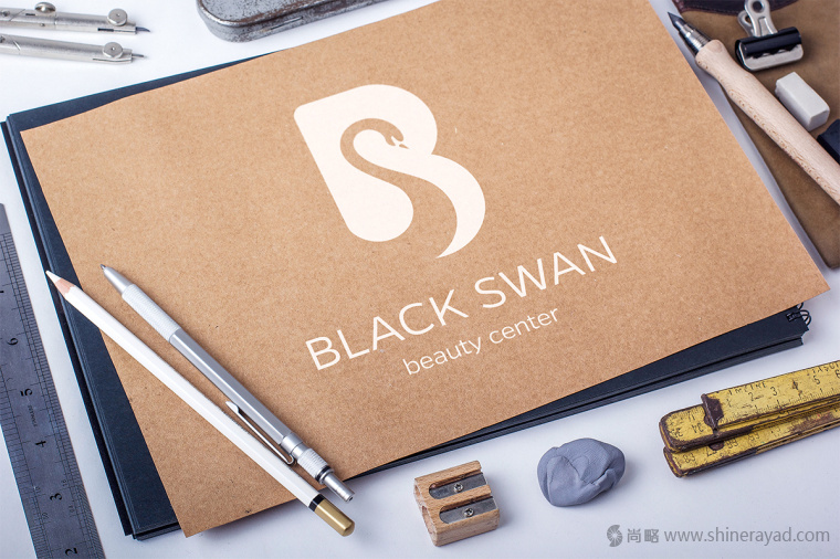 上海LOGO設(shè)計公司欣賞——黑天鵝美容中心美容店LOGO設(shè)計4