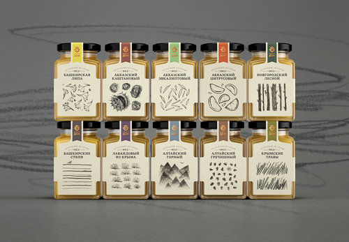 鉛筆涂鴉風(fēng)格AOM蜂蜜包裝設(shè)計(jì)-上海食品包裝設(shè)計(jì)公司設(shè)計(jì)欣賞2