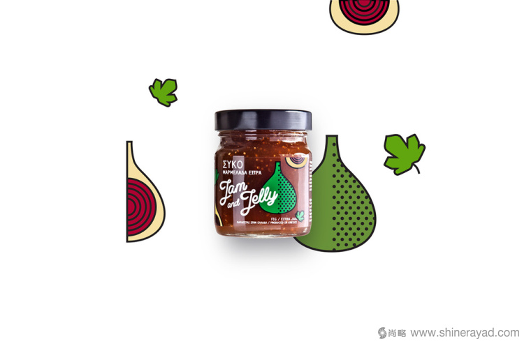 JAM AND JELLY 水果果醬包裝設(shè)計-草莓醬櫻桃醬橙子醬杏仁醬8