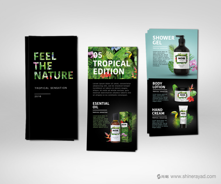 熱帶雨林插畫 NOIR 清潔美容產(chǎn)品化妝品包裝設(shè)計與品牌形象設(shè)計-上海品牌設(shè)計公司4