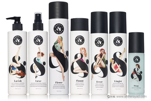 復(fù)古女郎 BEAUTY & PIN-UPS 美發(fā)品牌產(chǎn)品包裝設(shè)計-上海包裝設(shè)計公司2