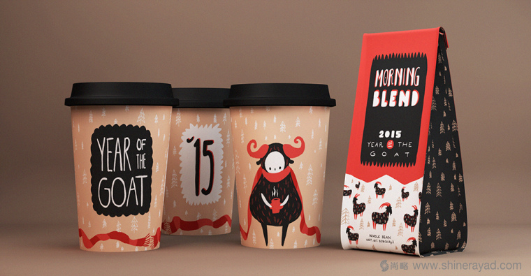 咖啡店羊年品牌形象設(shè)計(jì)插畫設(shè)計(jì)-上海餐飲品牌設(shè)計(jì)公司5