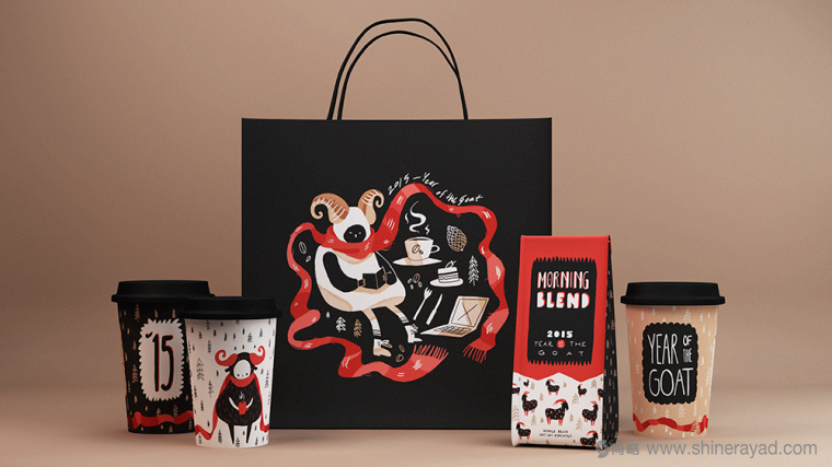 咖啡店羊年品牌形象設(shè)計(jì)插畫設(shè)計(jì)-上海餐飲品牌設(shè)計(jì)公司8