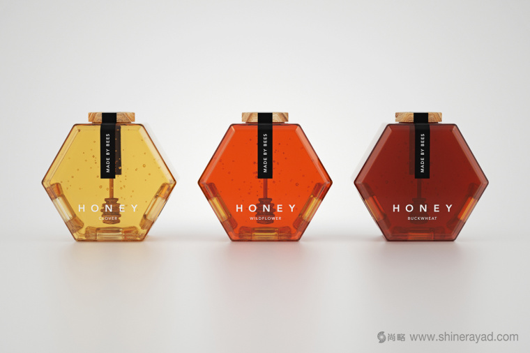 六角形造型設(shè)計Honey 蜂蜜產(chǎn)品瓶型設(shè)計包裝設(shè)計-上海食品包裝設(shè)計公司2 六角形造型設(shè)計Honey 蜂蜜產(chǎn)品瓶型設(shè)計包裝設(shè)計-上海食品包裝設(shè)計公司2