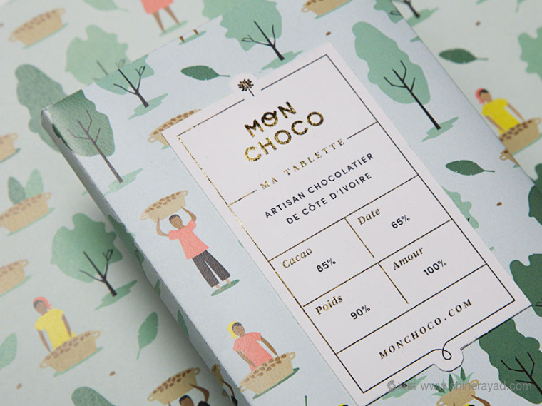 Mon Choco 巧克力包裝設計插畫設計-上海包裝設計佳作欣賞3