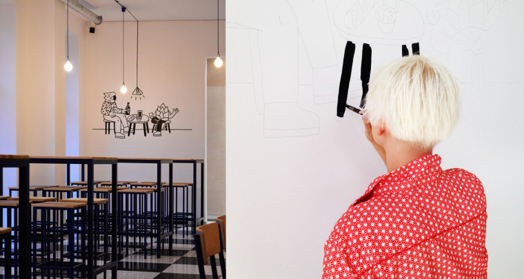 4Hops 啤酒酒吧logo設(shè)計(jì)餐廳VI形象線條插畫設(shè)計(jì)-上海logo設(shè)計(jì)公司設(shè)計(jì)收藏5